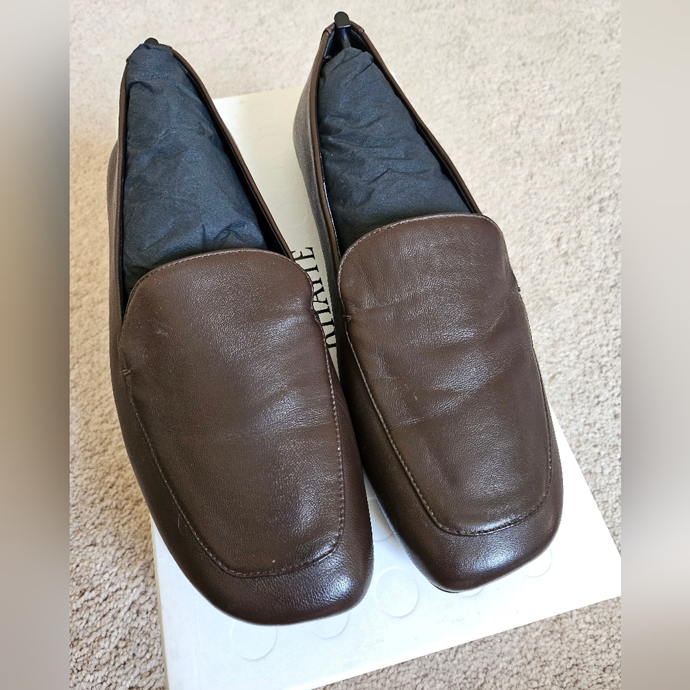 Khaite Monroe Square Toe Loafers Chocolate Brown 37 - Picture 4 of 10